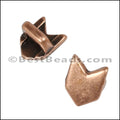 3mm flat CHEVRON slider ANT COPPER - 10 pcs