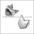 3mm flat CHEVRON slider ANT SILVER - 10 pcs