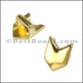 3mm flat CHEVRON slider SHINY GOLD - 10 pcs