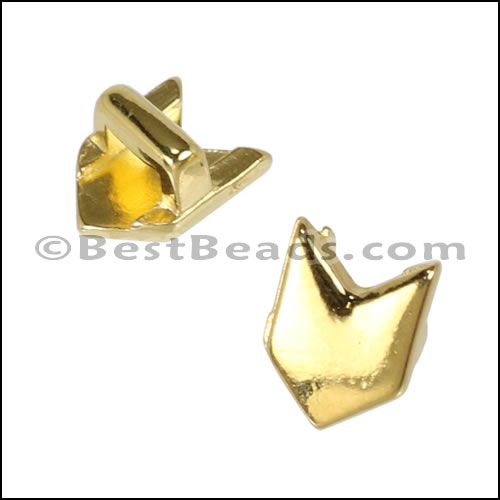 3mm flat CHEVRON slider SHINY GOLD - 10 pcs