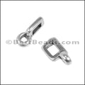 3mm flat CHARM HOLDER slider ANT SILVER - 10 pcs