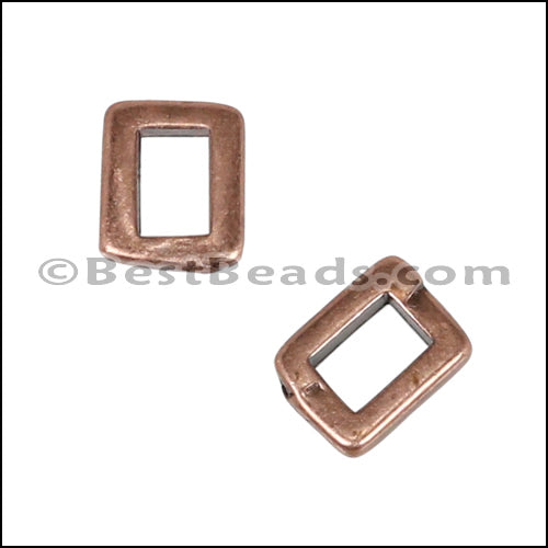 3mm flat THIN BAR slider ANT COPPER - 10 pcs
