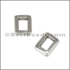 3mm flat THIN BAR slider ANT SILVER - 10 pcs