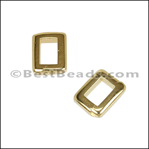 3mm flat THIN BAR slider SHINY GOLD - 10 pcs