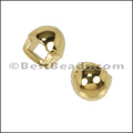 3mm flat ROUND STUD slider SHINY GOLD - 10 pcs