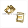 3mm flat RECTANGLE FRAME slider GOLD - 10 pcs