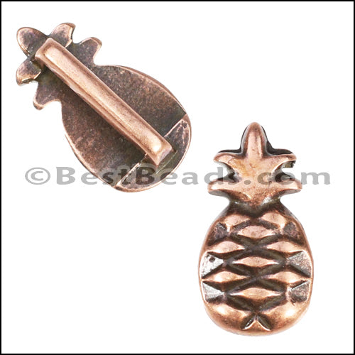 10mm flat PINEAPPLE slider ANT COPPER - 10 pcs