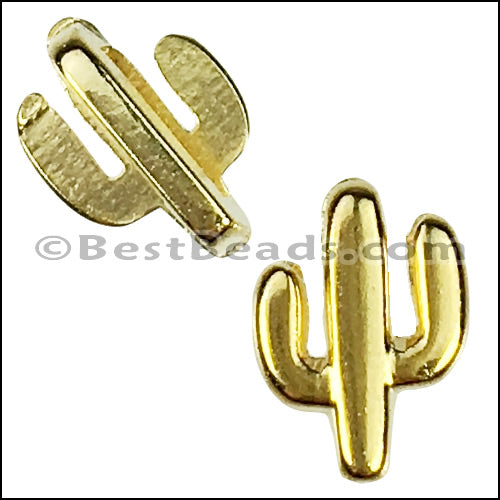 5mm flat CACTUS slider GOLD - 10 pcs