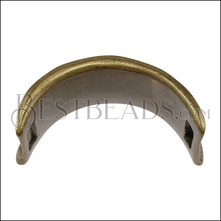 20mm flat LARGE RUSTIC FRAME slider ANT. GOLD - 1 piece