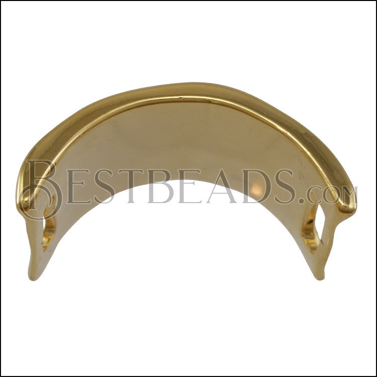 20mm flat LARGE RUSTIC FRAME slider SHINY GOLD - 1 piece