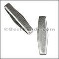 30mm flat ELONGATED HEXAGON slider ANTIQUE SILVER - 9 pcs