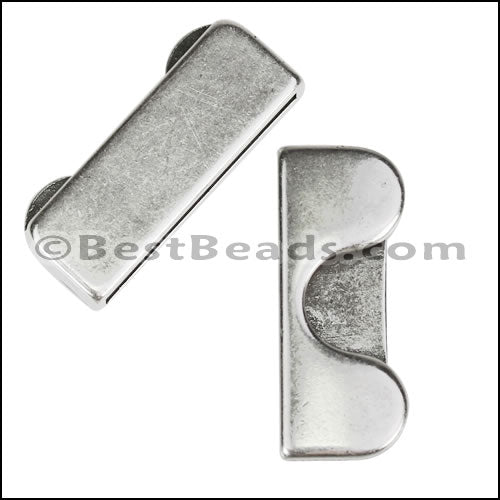 30mm flat ROLLING HILLS slider ANTIQUE SILVER - 10 pcs