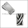 10mm flat CROSS KNOT slider ANTIQUE SILVER - 10 pcs