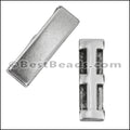30mm flat CROSS slider ANTIQUE SILVER - 10 pcs