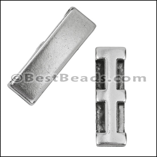 30mm flat CROSS slider ANTIQUE SILVER - 10 pcs