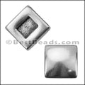 13mm flat ROUNDED SQUARE slider ANTIQUE SILVER - 10 pcs
