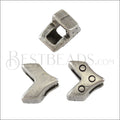 5mm flat CHEVRON slider ANTIQUE SILVER - 10 pcs