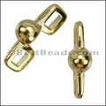 3mm flat SINGLE WIDE DOT slider GOLD - 10 pcs
