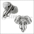 20mm flat ELEPHANT slider ANTIQUE SILVER - 10 pcs