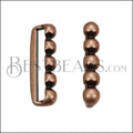 20mm Flat 5 Dot Bar Slider ANT COPPER - 10 pcs