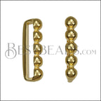 20mm Flat 5 Dot Bar Slider SHINY GOLD - 10 pcs