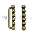 20mm Flat 6 Dot Bar Slider ANT BRASS - 10 pcs