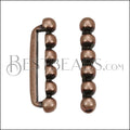 20mm Flat 6 Dot Bar Slider ANT COPPER - 10 pcs