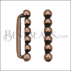 20mm Flat 6 Dot Bar Slider ANT COPPER - 10 pcs