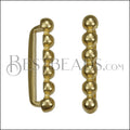 20mm Flat 6 Dot Bar Slider SHINY GOLD - 10 pcs