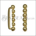 20mm Flat 6 Dot Bar Slider SHINY GOLD - 10 pcs