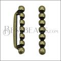 20mm Flat 7 Dot Bar Slider ANT BRASS - 10 pcs
