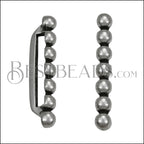 20mm Flat 7 Dot Bar Slider ANT SILVER - 10 pcs