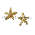10mm flat SEA STAR slider SHINY GOLD - 10 pcs