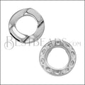 10mm Flat HAMMERED RING Centerpiece ANT SILVER - 5 pcs