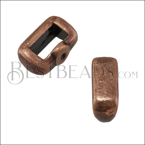 5mm Flat CRIMP BAR slider ANT COPPER - 10 pcs