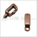5mm Flat CRIMP BAR WITH RING slider ANT COPPER - 10 pcs