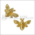 3mm flat HONEYBEE slider SHINY GOLD - 10 pcs