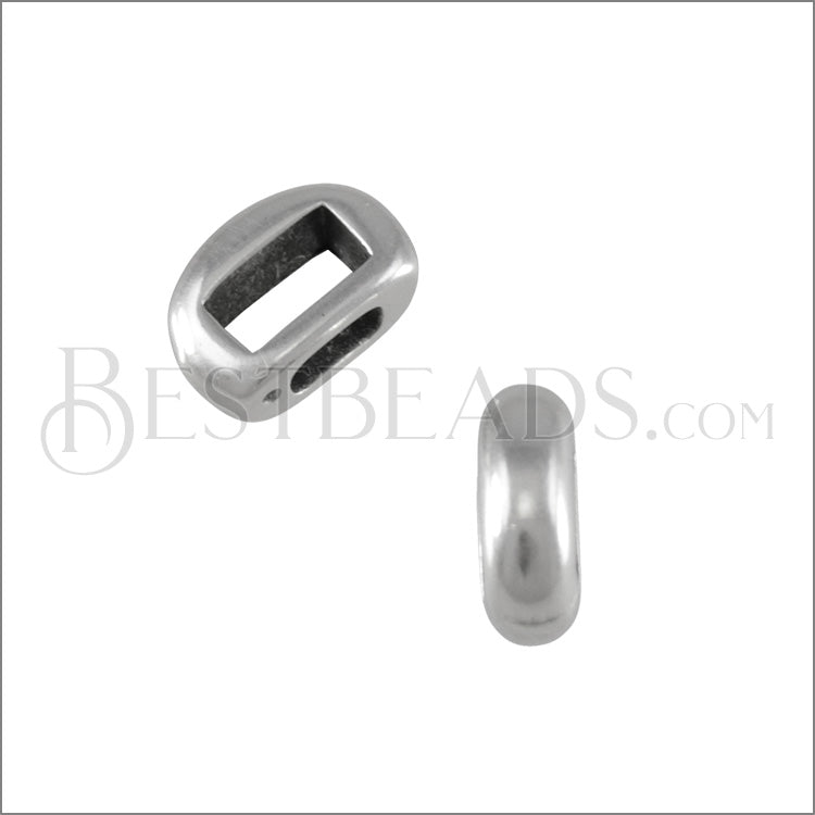 5mm flat THIN DOME slider ANT SILVER - 10 pcs