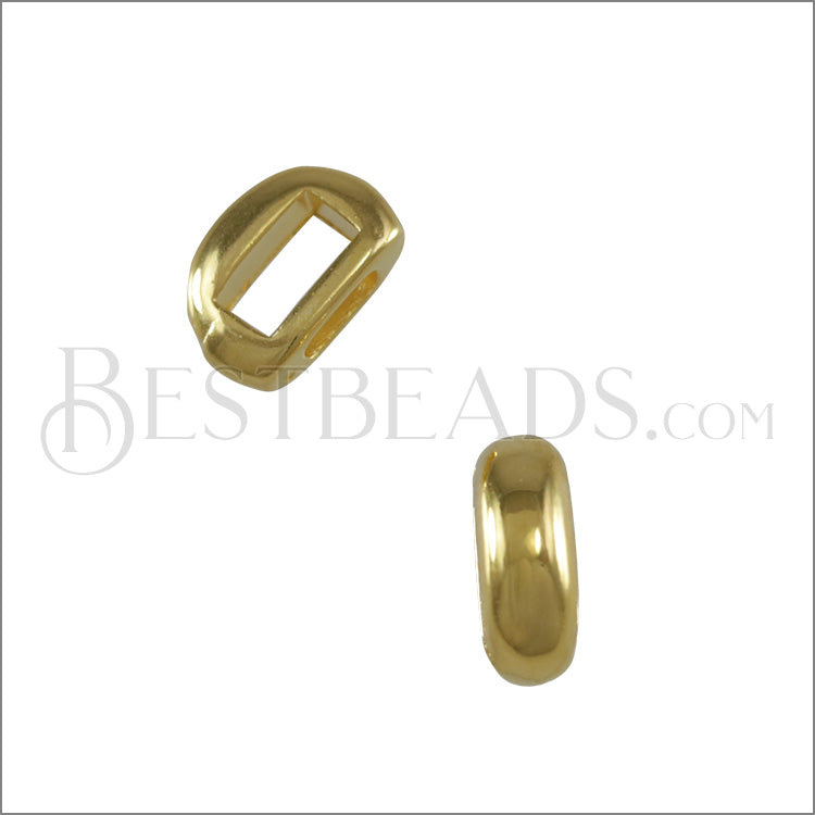 5mm flat THIN DOME slider SHINY GOLD - 10 pcs
