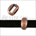 5mm flat MED DOMED slider ANT COPPER - 10 pcs