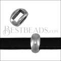 5mm flat MED DOMED slider ANT SILVER - 10 pcs