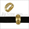 5mm flat MED DOMED slider SHINY GOLD - 10 pcs