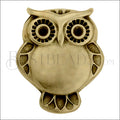 10mm flat OWL slider ANT BRASS - 10 pcs