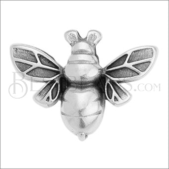 5mm flat HONEYBEE slider ANT SILVER - 10 pcs