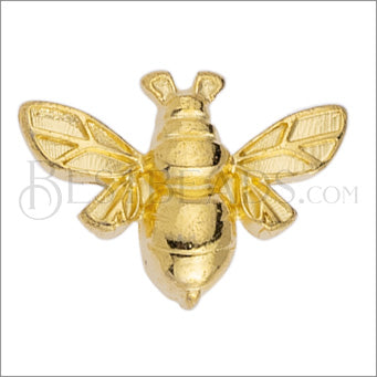 5mm flat HONEYBEE slider SHINY GOLD - 10 pcs