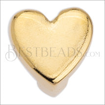 5mm flat HEART grip-it slider GOLD - 10 pcs
