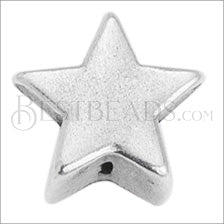 5mm flat STAR grip-it slider ANT. SILVER - 10 pcs
