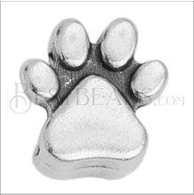 5mm flat PAW grip-it slider ANT. SILVER - 10 pcs