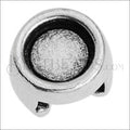 5mm flat BEZEL grip-it slider ANT. SILVER - 10 pcs