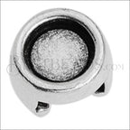 5mm flat BEZEL grip-it slider ANT. SILVER - 10 pcs